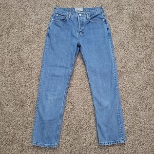 Everlane The 90s Cheeky Jean Jeans Blue Denim Straight Skinny 28 Regular